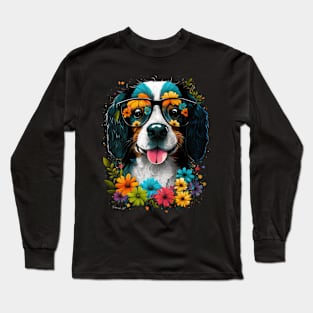 Colorful puppy Dog design #2 Long Sleeve T-Shirt